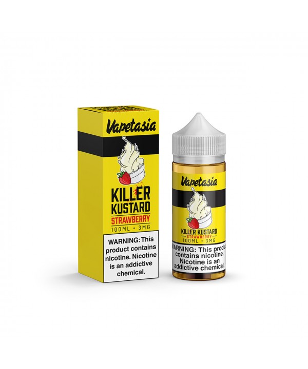 KILLER KUSTARD STRAWBERRY BY VAPETASIA E-LIQUID | 100 ML STRAWBERRY CUSTARD FLAVOR E-JUICE