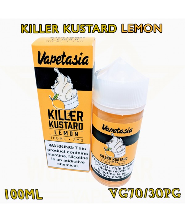 KILLER KUSTARD LEMON BY VAPETASIA E-LIQUID | 100 ML LEMON CUSTARD FLAVOR E-JUICE