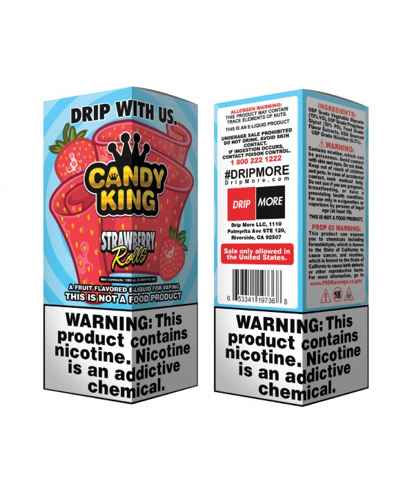 STRAWBERRY ROLLS BY CANDY KING | 100 ML E-LIQUID